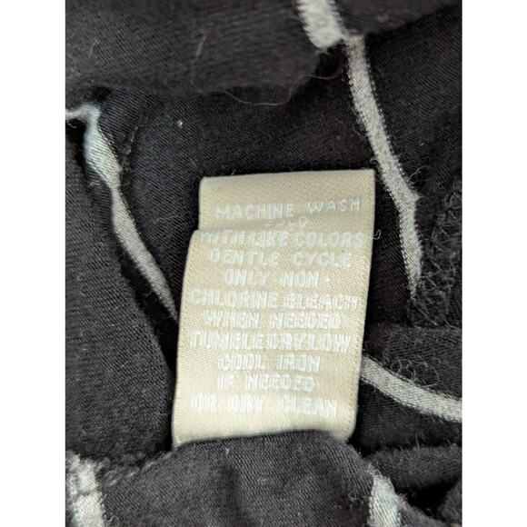 JOAN VASS! ULTRA MAXI STRETCH T-SHIRTING BLACK & GRAY STRIPED L/S DRESS! SZ M - Picture 10 of 11